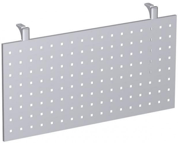 geramöbel Panneau de fond perforé 4 pieds Pro pour panneaux de liaison à 90°, argent, N-657608-S