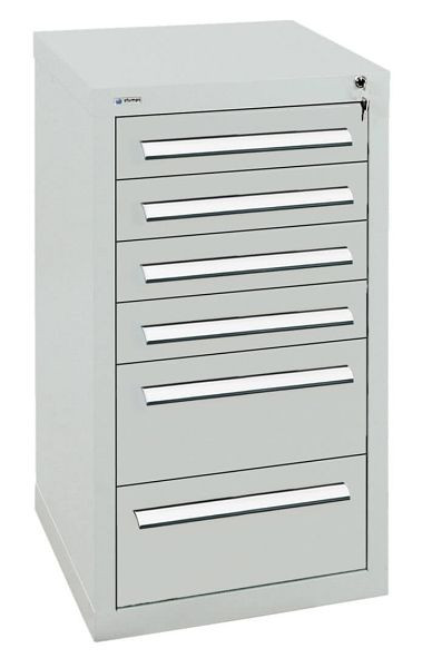armoire à tiroirs émoussés série T-100/35-1, RAL 7035/7035, 6 tiroirs (4x100, 2x200mm), 8151507
