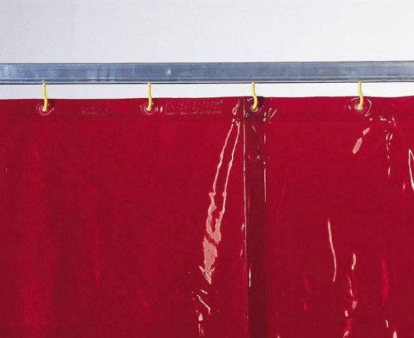 Rideau de protection contre les soudures ELMAG rouge, largeur : 1300 x hauteur : 1800x0,4 mm selon prEN 1598/1994, 56250