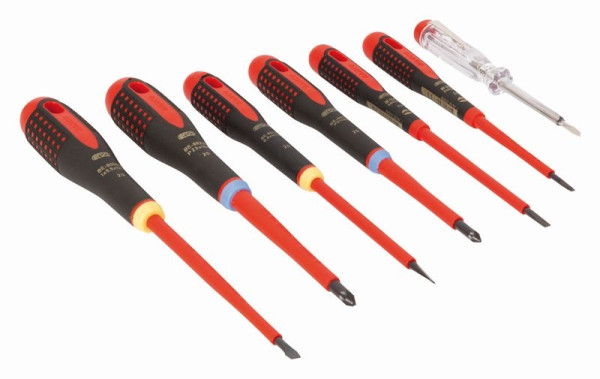 Jeu de tournevis Bahco Ergo™, isolés, 7 pièces, BE-9889S