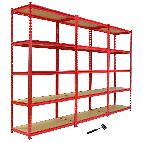 Monster Racking Z-Rax Red Support de rangement 90 cm avec maillet en caoutchouc, lot de 3, 10663