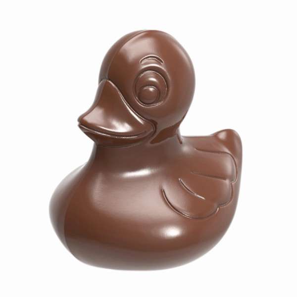Moule à chocolat Schneider - canard, 275 x 135 x 24 mm - double forme recto/verso / 34 x 35 x 14 mm, 2 x 12 g, 3 x 6 pièces, 421640
