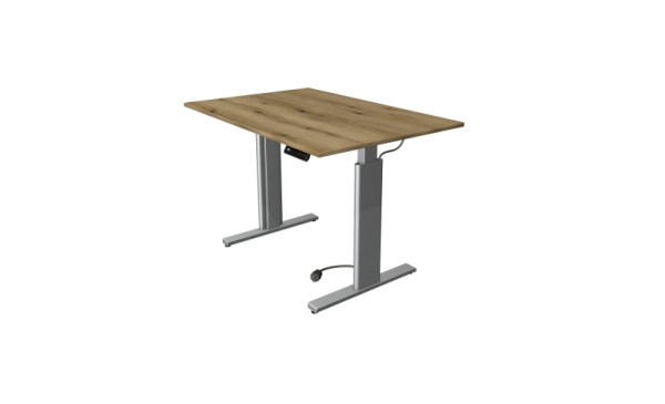 Table assis/debout Kerkmann Move 3 tubes, L 1200 x P 800 mm, réglable en hauteur électriquement de 720 à 1200 mm, chêne, 10231555