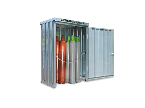Chargeur à gaz SÄBU SAFE 114 LIF, galvanisé, assemblé, sans socle, 1420 x 1080 x 2250 mm