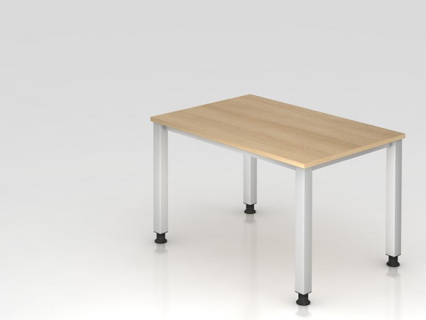 Bureau Hammerbacher 4 pieds carré 120x80cm chêne, forme rectangulaire, VQS12/E/S