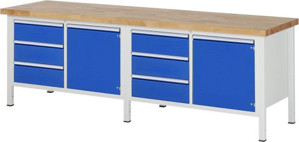 Etabli RAU série 8000 - modèle 8468, L2500 x P700 x H840-1040 mm, 13-8468A2-257B4H.11