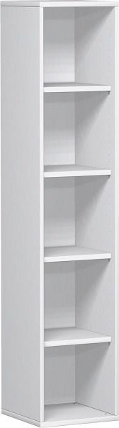 Étagère geramöbel, 4 étagères décoratives, 400x425x1920, blanc, N-10R504-W