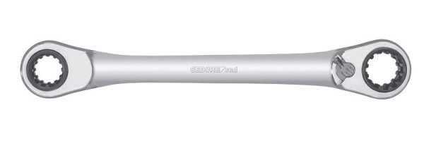 Clé à cliquet double anneau rouge GEDORE 4 en 1, commutable, R/L. 10+13+17+19mm, 3300899