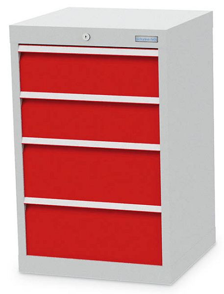 Armoire à tiroirs Bedrunka+Hirth, profondeur 500 mm, R 18-16, nombre de tiroirs : 4, 530 x 500 x 819 mm, hauteur des panneaux en mm : 2x150, 2x200, 48.022-75
