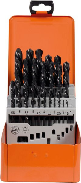 Cassette de perçage Projahn HSS-G 25 pièces 1-13 / 0,5 mm coupe à gauche, 60375L