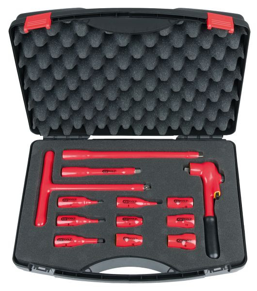 KS Tools Jeu de clés à douilles 3/8" avec outils isolés, 13 pièces, 117.1886