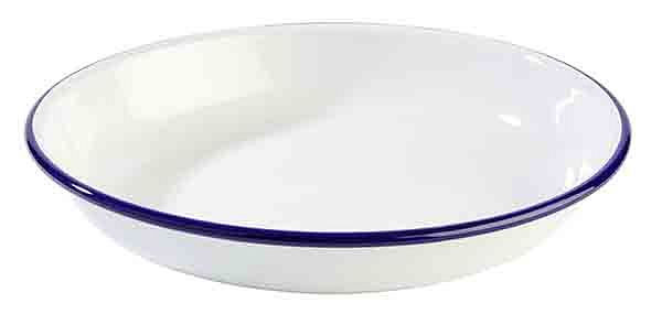 Assiette APS, profonde -ENAMELWARE-, Ø 24 cm, hauteur : 3,5 cm, tôle d'acier émaillée, intérieur : blanc, extérieur : blanc, 40663