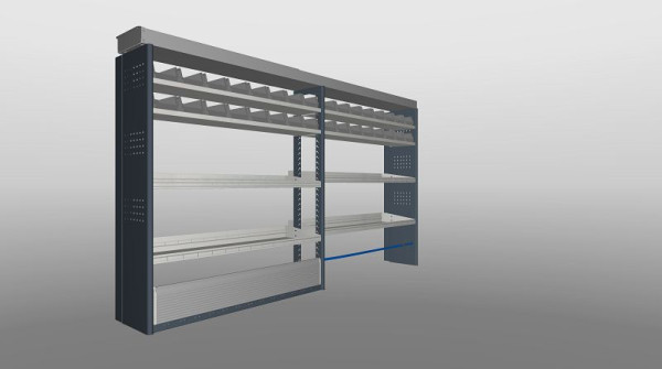 Aménagement fourgon Plastipol-Scheu Profi-Line module solution 1710 x 2855 x 300/410 mm, PL 708