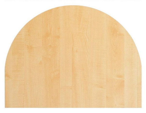Plateau de table Hammerbacher 60x80cm, système de perçage en érable, arrondi, VKA60/3
