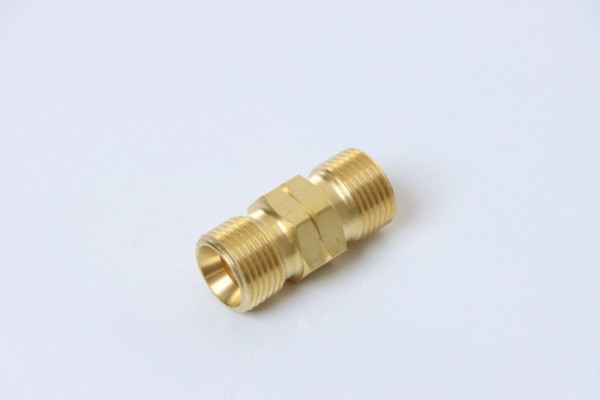 ELMAG raccord double 'filetage à gauche', AG 3/8" x AG 3/8", laiton pour acétylène, 56107
