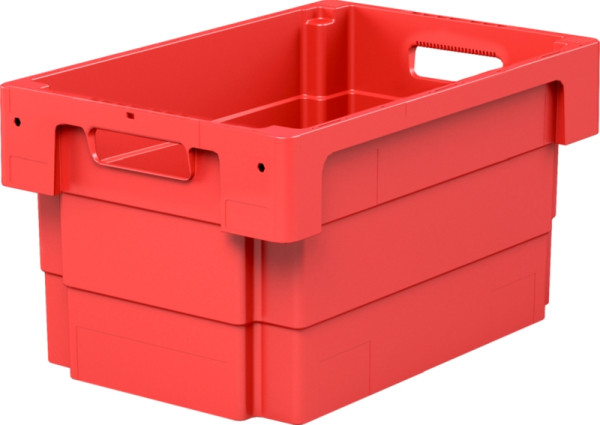Bac gerbable et emboîtable BITO DSB /DSB64321 600x400x320 rouge, poignée, C0501-0003