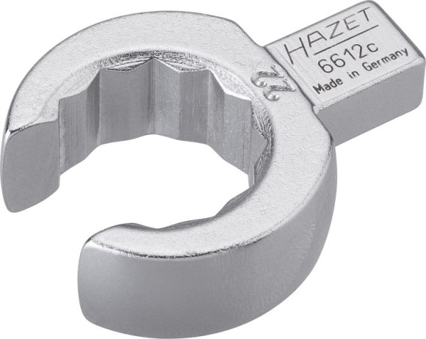 Clé polygonale à insert Hazet, ouverte, carré d'insertion 9 x 12 mm, profil extérieur à double hexagone, 22 mm, 6612C-22