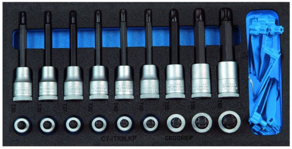 Insert GEDORE CT avec assortiment, jeu d'embouts de tournevis 1/2'', CT, 2308940