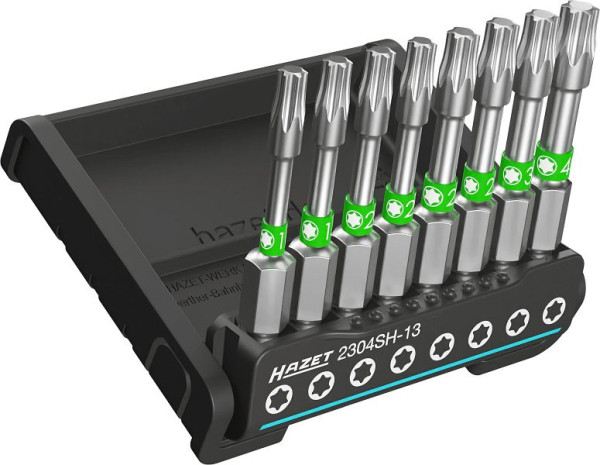 Hazet SmartHolder avec 8 embouts, long, six pans 6,3 (1/4 pouce), profil TORX® interne, T10 - T40, nombre d'outils : 8, 2304SH-13