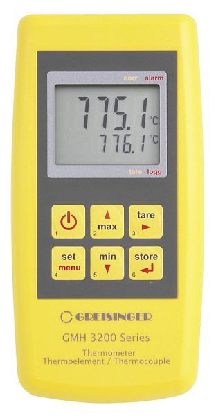 Greisinger GMH 3201 deuxième thermomètre de précision type K, 474930