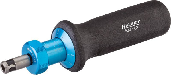 Tournevis dynamométrique Hazet, Nm min-max : 1 - 6 Nm, tolérance : 5 %, 6 pans creux 6,3 (1/4 pouce), 6003CT