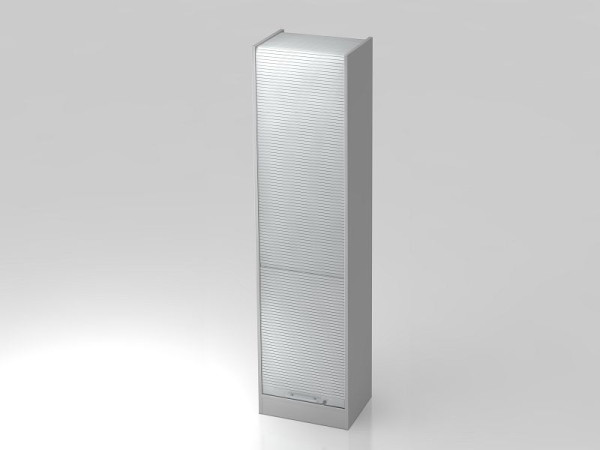 Armoire à volets roulants Hammerbacher verticale 50 cm, poignée de garde-corps 5OH gris/argent, 50x40x200,4 cm (LxPxH), VSET50/5/S/RE