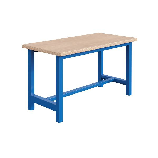 Etabli SOFAME CKS L 1200 x P 750 x H 840 mm, plan de travail multiplex 40 mm, bleu ciel RAL 5015, W010160003BI