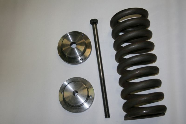 ELMAG ressort de rappel complet, pour cisaille à tôle HGS 6mm comprenant : bride de ressort tige filetée supérieure/inférieure, 9804011