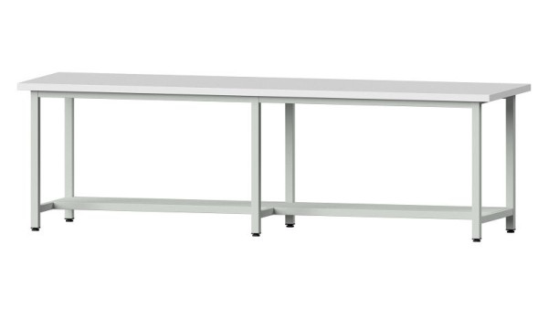 Bancs de travail ANKE table de travail, modèle 191, 2800 x 800 x 840 mm, RAL 7035, KSP 40 mm, 401.452