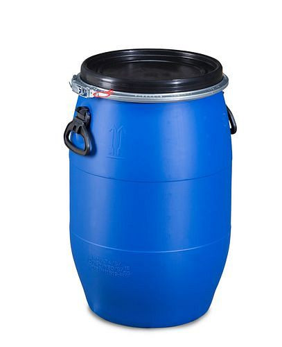 Fût en plastique DENIOS avec couvercle, 60 litres, 266-134