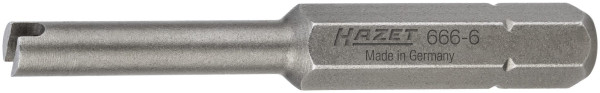 Embout de pilote de valve Hazet, hexagonal solide 6,3 (1/4 pouce), 666-6