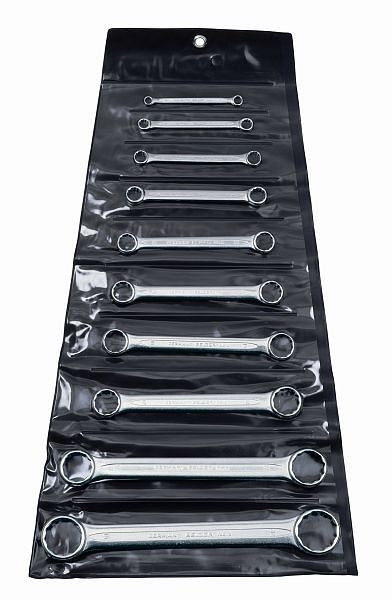 Jeu de clés polygonales doubles Bahco, 10 pièces, droites, 12 pans, en sachet, 4M/10T