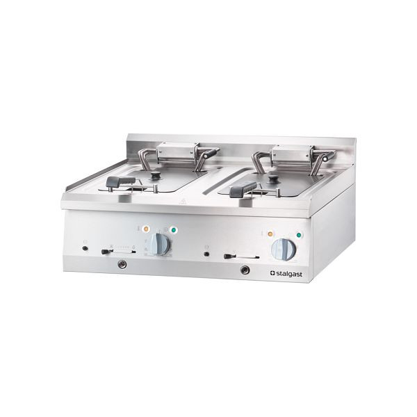 Friteuse électrique Stalgast comme appareil de table Série 700 ND - friteuse double, 800 x 700 x 250 mm (LxPxH), SL34218T