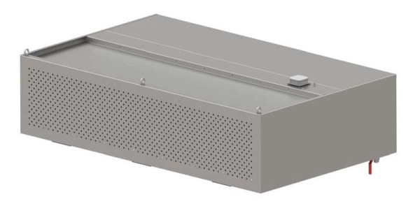 Hotte murale à compensation Stalgast "Expert Line", 2200x1000x450 mm, en forme de boîte avec filtre cyclone/labyrinthe LC2 type A, WH221014