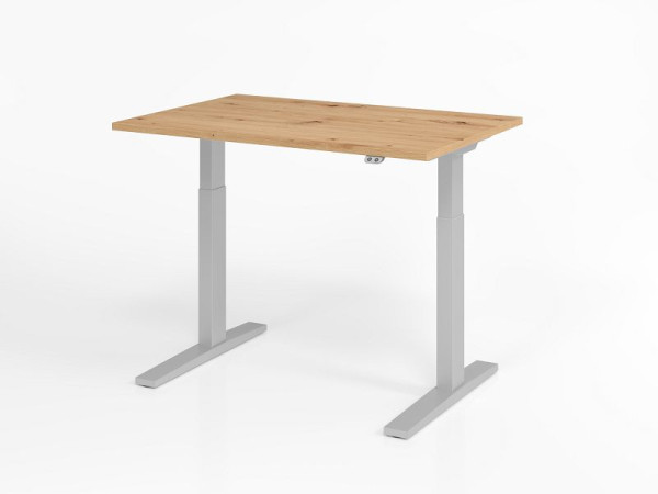 Bureau Hammerbacher XMKA12, 120 x 80 cm, plateau : chêne noueux, épaisseur 25 mm, chant épais en ABS, forme rectangulaire, VXMKA12/R/S