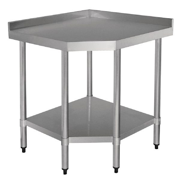 Table de travail d'angle Vogue avec dosseret et étagère 90 x 70 cm, GL278