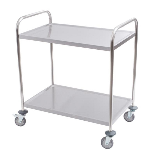 Chariot de service ALLPAX en acier inoxydable, 2 étagères, 10014252