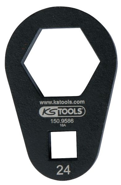 KS Tools Clé à douille 3/8", extra plate, 24 mm, 150.9586