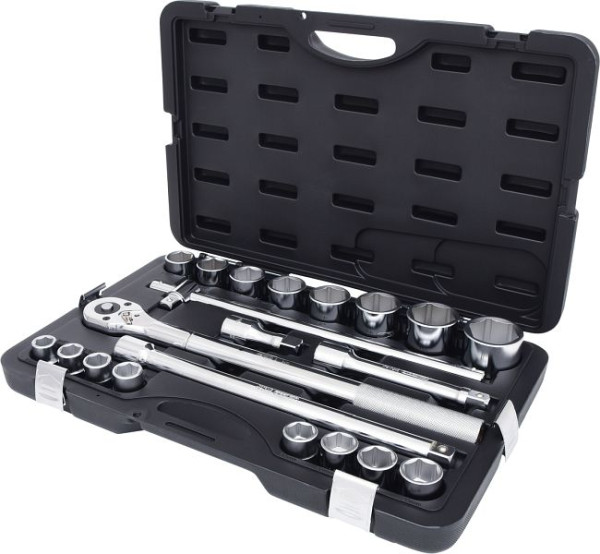 KS Tools Jeu de clés à douilles 3/4", 21 pièces, 6 pans, 911.0721