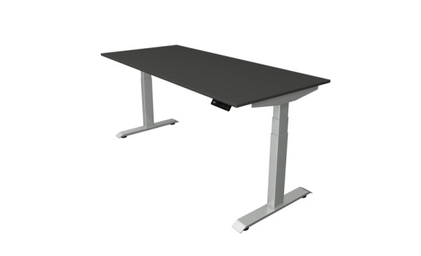Table assis-debout Kerkmann L 1800 x P 800 mm, réglable en hauteur électriquement de 640 à 1290 mm, anthracite, 10040713
