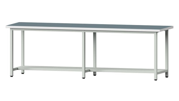 Table de travail ANKE, modèle 191, 2800 x 800 x 890 mm, RAL 7035, UBP 40 mm, 401.457