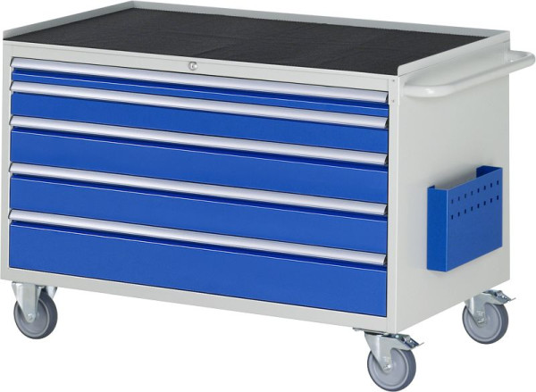 Chariot de montage RAU série 7000, L1145 x P650 x H795 mm, support métallique, tiroirs : 1xH60, 1xH90, 2xH120, 1xH150 mm, 15-XXL3.11A-MT.11