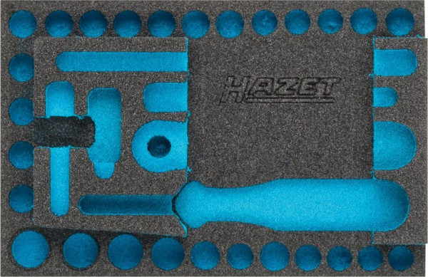 Insert en mousse souple Hazet à 2 composants, pour 854 T, dimensions / longueur : 172 mm x 114 mm Taille du système d'organisation : 1/9 (172 x 114 mm), 163-339L