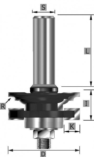 Profil Edessö et profil compteur type C, A : 41, R : 2,38, B : 23,8, C : 12, 128341012