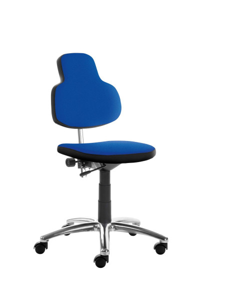 Mayer Sitzmöbel chaise pivotante, assise et dossier rembourrés, mécanisme standard et soufflet noir, bleu moyen/noir brillant, 2206S_26396_572