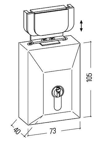Serrure de coffre DENIOS sans cylindre, 209-408