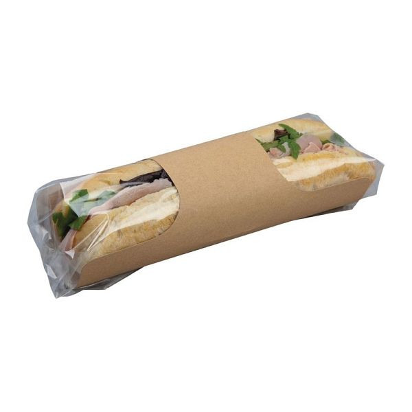 Colpac Emballage de baguette recyclable en papier d'emballage et plastique, UE : 500 pièces, FA386