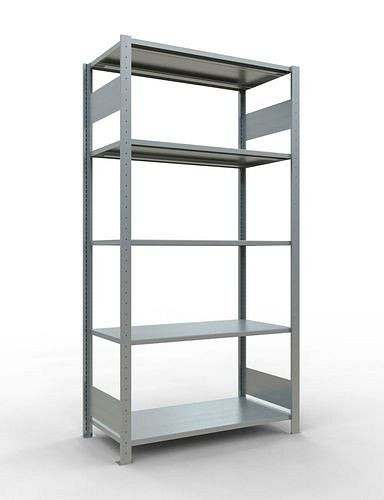 Rayonnage à étagères Schulte, champ de base, 5 niveaux de rangement, charge du compartiment 150 kg, 1060 x 536 x 2000 mm, 278795