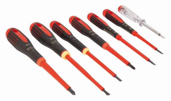 Jeu de tournevis Bahco Ergo™, isolés, 7 pièces, BE-9887S