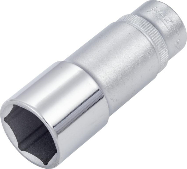 Douille Hazet, hexagonale, carré creux 10 mm (3/8"), 19 mm, long type moleté, 880LG-19